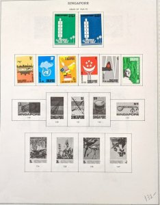 EDW1949SELL : SINGAPORE Nice collection of ALL DIFF. VF MOG Cplt sets. Cat $435.