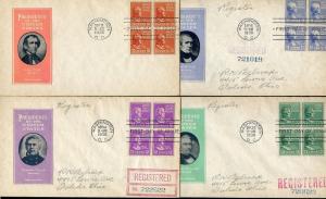 US SC# 803-31 PLANTY 803-31-1 PRESIDENTIAL 1/2C-50C IOOR SET OF 29 FDC'S B