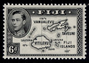 FIJI GVI SG261b, 6d black, NH MINT. PERF 12.