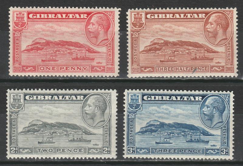 GIBRALTAR 1931 KGV THE ROCK SET PERF 14