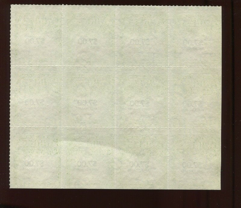 RE178 Wines Revenue Unused Block of 12 Stamps Scott CV $1200++ (Lot: Space 3046)