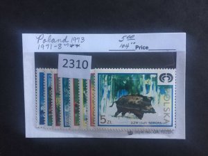 $1 World MNH Stamps (2310) Poland 1971-78 Wild Animals NH, see image