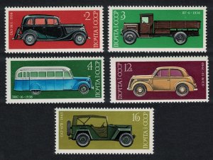 USSR History of Soviet Motor Industry 3rd series 5v 1975 MNH SG#4397-4401