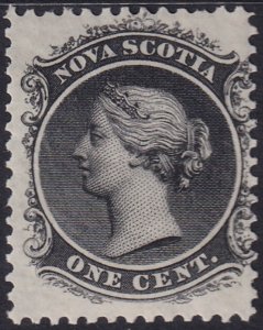 Nova Scotia 1860 Sc 8a MH* whitish paper