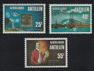 Neth. Antilles American Revolution 3v 1976 MNH SG#625-627