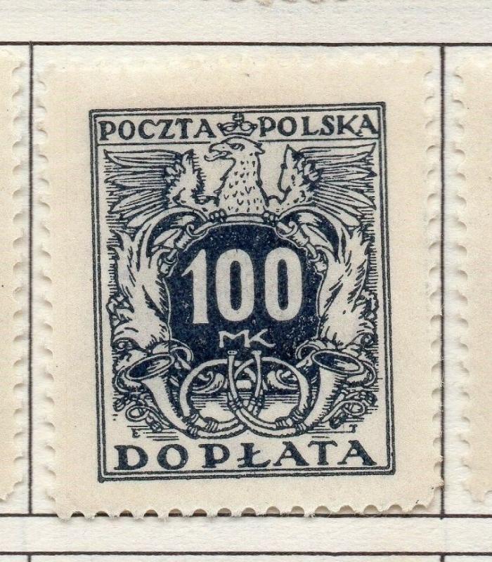 Poland 1921-1923 Early Issue Fine Mint Hinged 100m. 190790