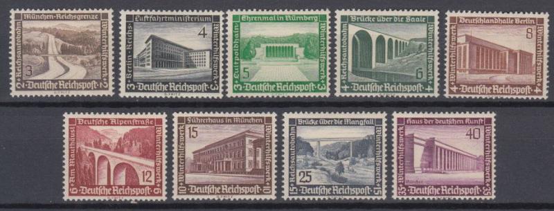 Germany- 1936 Views Sc# B93/B101 - MLH (9201)