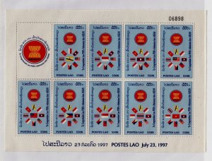 LAOS Sc 1359 - 9 Souvenir Sheets NH 1997 - ASEAN members