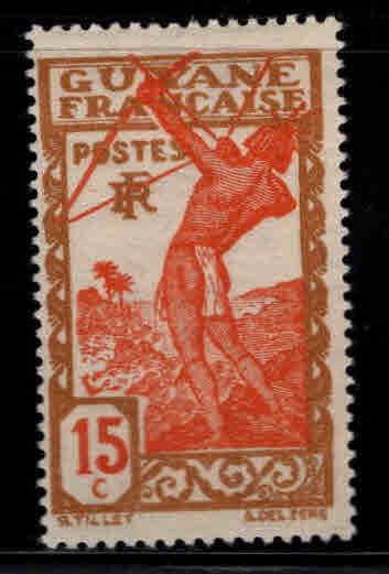 French Guiana Scott 115 MH* stamp expect similar centering