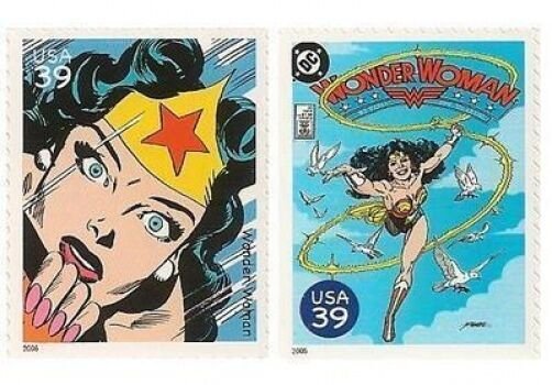 US 4084c 4084m DC Comics Super Heroes Wonder Woman 39c set 2 MNH 2006