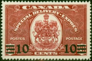 Canada 1939 10c on 2c Scarlet SGS11 Fine & Fresh LMM