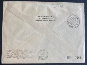 1934 Pietersburg South Africa Flight Flight Airmail Cover to Brisbane Australia