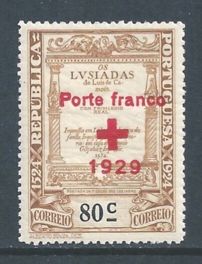 Portugal #1S20 NH 1929 80c 1st Edition of Lusiads Issue Ovptd.