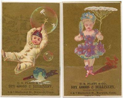 (2) Norwich, Connecticut, C. B. PLATT & CO., Dry Goods, TC's