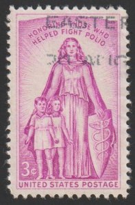 SC# 1087 - (3c) - Polio, used single