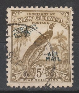 NEW GUINEA 1932 UNDATED BIRD AIRMAIL 5/- USED/CTO