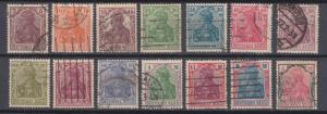 Germany - 1920 Last Germania set Mi# 140/153   (9071)