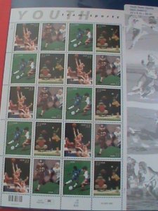 UNITED STATES STAMP:2000 SC#3408 YOUTH TEAM SPORTS MNH FULL SHEET. VERY RARE.