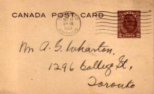 Canada, Government Postal Card, Canada Ontario