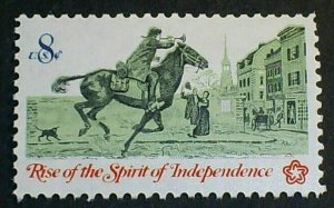 U.S. Scott 1478- Spirit of Independence, Colonial Postrider- MNH OG F-VF 8c 1973