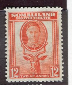 SOMALILAND; 1940s early GV IV issue Mint hinged 12a. value