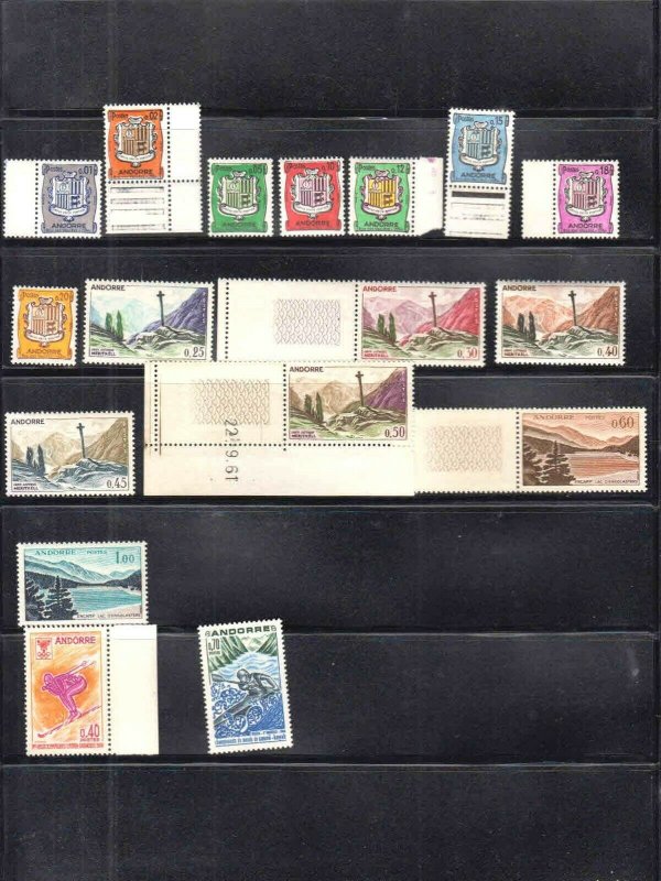 FRANCE ANDORRA 4 STOCK PAGES SOUND COLLECTION LOT MUCH MINT NH U/M $$$$$$$