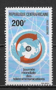 Central African Republic C111 1973 Telecommunications Day single MNH