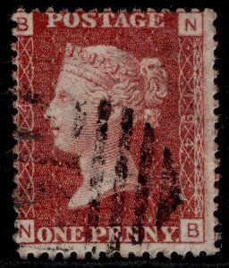 GB QV SG44, 1d lake-red PLATE 194, FINE USED. Cat £10. NB