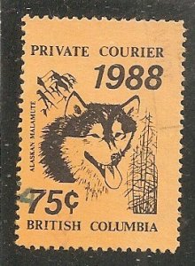 Canada  Local Courier  Seal   Used