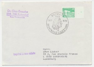 Cover / Postmark Germany / DDR 1986 Franz Liszt - Composer