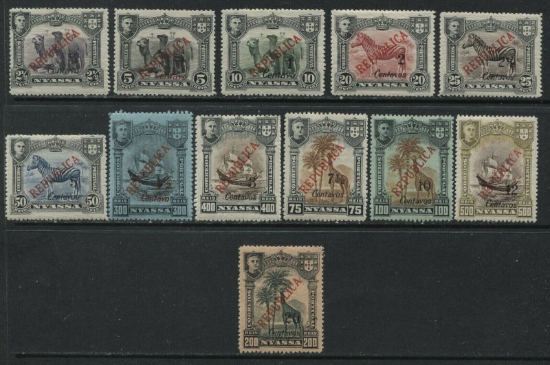 Nyassa 1921 complete set mint o.g. hinged