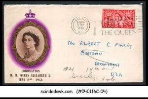 GREAT BRITAIN - 1953 QEII CORONATION SPECIAL COVER WITH CANCELLEATION DATE 3rd J