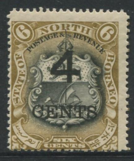 North Borneo - Scott 125 -Definitive Issue - 1904 - MNH -Single 4c on a 6c Stamp