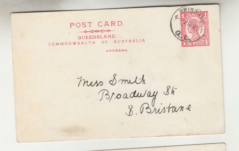 QUEENSLAND, Postal Card 1911 1d. Red, Brisbane to South Brisbane