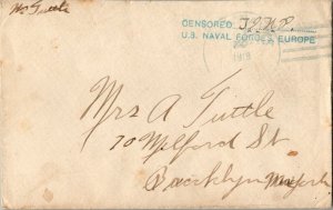 United States A.E.F. World War I Soldier's Free Mail 1918 U.S. Navy, U.S. Nav...