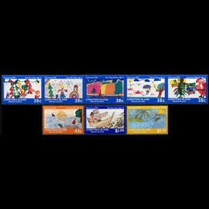 CHRISTMAS IS. 1991 - Scott# 315-8 Christmas Set of 8 NH folded