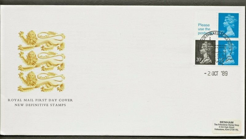 2/10/1989 50p VENDING BOOKLET FDC