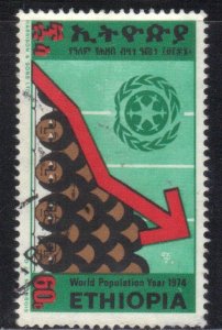 ETHIOPIA  SC# 711 **USED** 60c  1974  Chart SEE SCAN