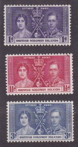British Solomon Islands 64-66, Mint Lightly Hinged