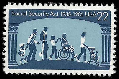 # 2153 MINT NEVER HINGED SOCIAL SECURITY ACT VF+