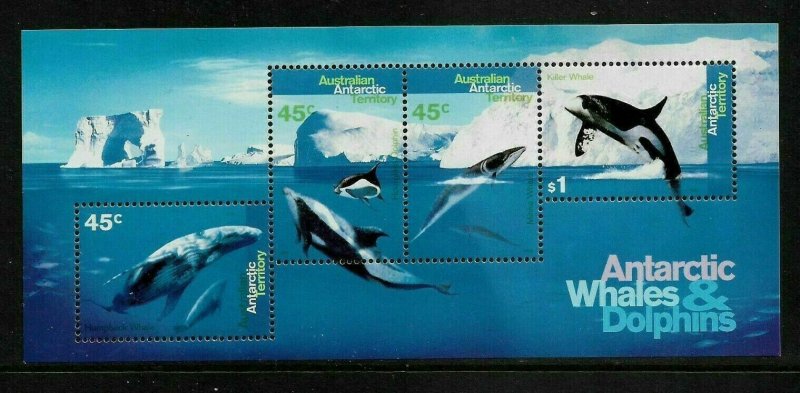 1994  AUSTRALIAN ANTARCTIC TERRITORY -  SG. MS112 - WHALES & DOLPHINS - UMM