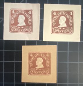 US Stamps- SC#U390, U391 & W392 - Unused - SCV = $55.00