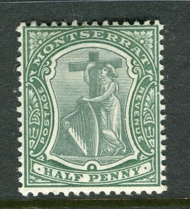 MONTSERRAT; 1903 early Ed VII issue fine Mint hinged 1/2d. value