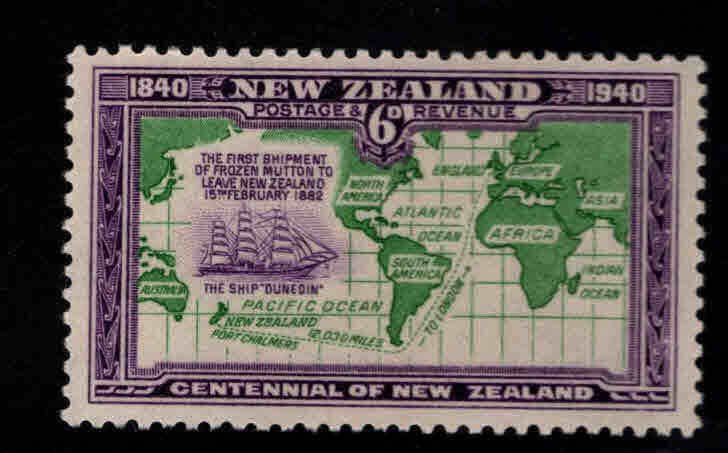 New Zealand Scott 237 MNH** Map stamp from 1940 set