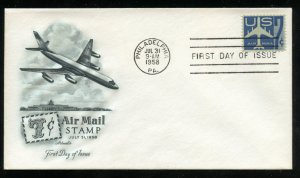US C51 7c Air Mail Postage UA Artmaster cachet FDC