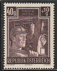 1951 Austria - Sc B273 - MNH F - 1 single - Miner and mine