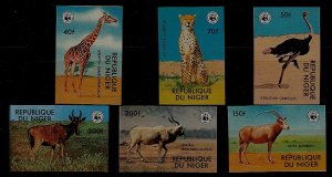 Niger 447-52 MNH imperf. WWF-78