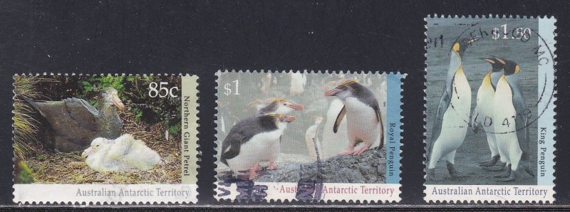 Australian Antarctic Territory # L85, 86A & 89, Penguins, Used, 1/3 Cat.