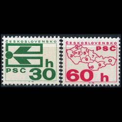 CZECHOSLOVAKIA 1974 - Scott# 1978-9 Zip Code Set of 2 NH