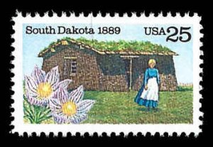 PCBstamps   US #2416 25c South Dakota Statehood Cent., MNH, (15)